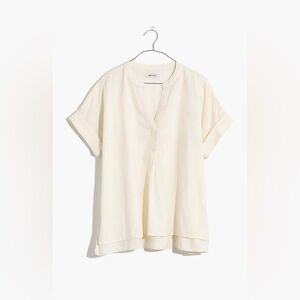Madewell (Re)sponsible Lakeline Popover Shirt MC776 White XS